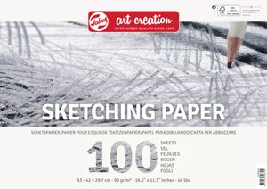 Talens Art Creation "Skizzenpapier", 100 Blatt, 90g/qm DIN A3