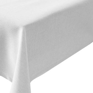 Tischdecke quadratisch 130x130 cm weiss Leinenoptik Lotuseffekt Tischwäsche