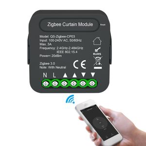 QS-Zigbee-CP03 Tuya ZigBee Smart-Switch Intelligent Curtain Swtich Modul Handy Gerätefreigabe Timing-Funktion APP Fernbedienungen Kompatibel mit Alexa Google Home Sprachsteuerung Muss mit Gateway verwendet werden