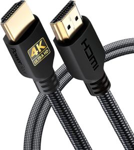 PowerBear 4K / 8K HDMI Kabel 2m | 18Gbps Hochgeschwindigkeit HDMI Kabel, geflochtenes Nylon &