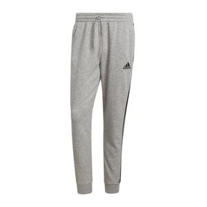 adidas Jogginghose Herren im 3 Streifen Design mit Fleece innen, Größe:M, Farbe:Grau