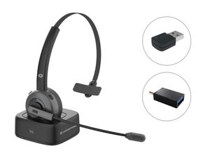 CONCEPTRONIC Headset Wireless Bluetooth mit Ladest.+ Ada. sw