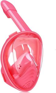 Schnorchelmaske für Kinder, Vollgesichtsmaske, Schnorchelausrüstung mit Kamerahalterung, 180-Grad-Panoramablick-Schnorchelset, Anti-Fog, Anti-Leck