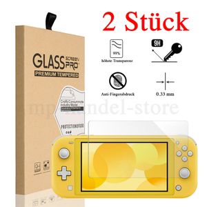 2x Premium Panzerfolie Schutz Glas Display Cover Hart 9H FÜR Nintendo Switch LITE