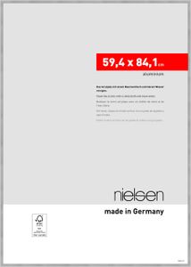 Nielsen Aluminium Bilderrahmen Atlanta, 59,4 x 84,1 cm (A1), Struktur Silber Matt