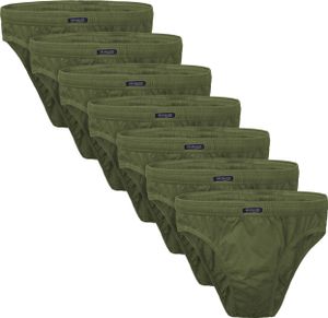BRUBAKER 7-pack pánské slipy - bavlněné spodní prádlo pro muže - multi-pack kalhoty, olivová barva, velikost XL