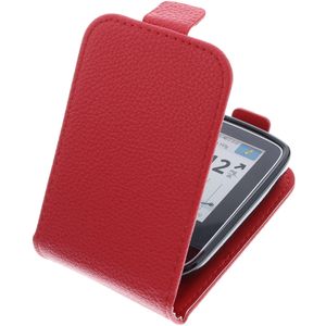 foto-kontor Tasche kompatibel mit Abbott Freestyle Libre 2 Hülle Flip Style rot Schutzhülle Case