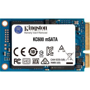 Kingston Technology KC600 mSATA 1024 GB Serial ATA III 3D TLC  Kingston Technology SSD-Formfaktor: mSATA, SSD Speicherkapazität: 1024 GB, Schnittstelle: Serial ATA III, Speichertyp: 3D TLC, Komponente für: PC/Notebook, Hardwareverschlüsselung: Ja, NVMe: Nein
