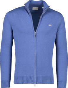 Gant Weste einfarbig blau Baumwolle normale Passform