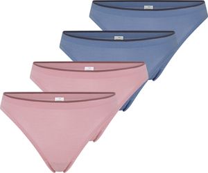 sloggi 4er Pack GO Sense Tanga Tanga im modernen puristischen Design, Super weich und komfortabel, Mit kleinem Heatseal Markenschriftzug über dem Beinabschluss