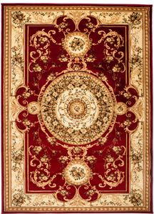Teppich Wohnzimmer Orientalisch Ornamente Orient Muster Rot 250 x 350 cm ( 6548a-red )