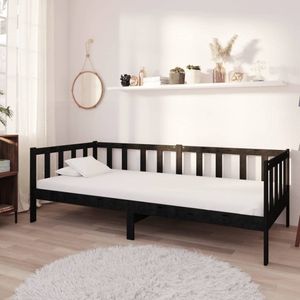 Maison Exclusive Denní postel s matrací 90 x 200 cm černá masivní borové dřevo