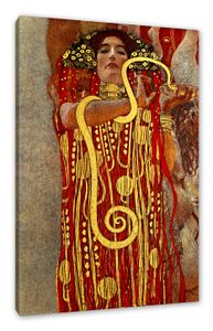Gustav Klimt - Hygieia - Leinwandbild / Größe: 60x40 cm / Wandbild / Kunstdruck / fertig bespannt