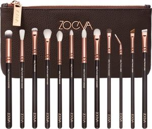 12-Teiliges Pinselset – Professionelles Set Mit Brauner Tasche 12-Teiliges Pinselset – Professionelles Set Mit Brauner Tasche