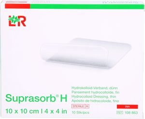 Suprasorb H Hydrocoll. obväz tenký 10x10 cm 10 ks