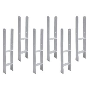 EINFEBEN 121MM 6 kusov stĺpik podporuje stĺpik H-kotva žiarovo pozinkovaný odolný štvorcový drevený stĺpik pre stĺpiky 12x12cm