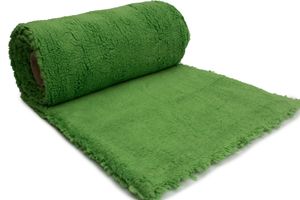 Minky Sherpa jahňacia umelá kožušina zelená 50x160 cm