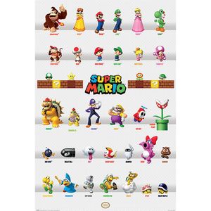 Super Mario - Poster "Character Parade" TA4261 (Einheitsgröße) (Bunt)