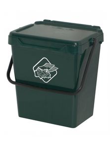 Polypropylenbehälter für separate Sammlung, 30L Abfallbehälter, 100%  Italy, 40x31h39 cm, grüne Farbe