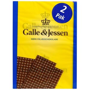 Galle & Jessen Mørk Pålægschokolade (Zartbitter) 2x108g