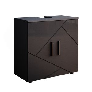 Vicco Waschbeckenunterschrank Irma, 60 x 59 cm, Anthrazit Hochglanz