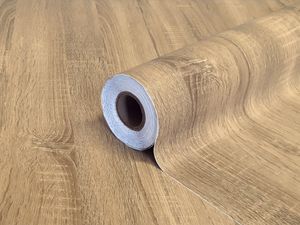 Selbstklebende Holzfolie MITTLERE EICHE - Rollenbreite 90 cm