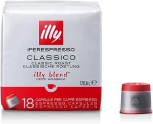 Illy - CLASSICO pražené kávové kapsule Iperespresso, 6 balení po 18 kapsuliach, spolu 108 kapsúl