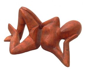 Abstrakte Schnitzerei aus Soar-Holz - Holz-Skulptur 20 cm