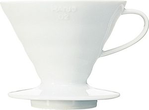 Hario V60 Keramik-Kaffeetropfer, kegelförmig, Größe 02, Weiß