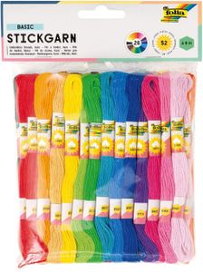 Stickgarn 52 Docken à 8m in 26 Farben, 1Set