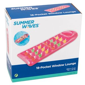 Summer Waves Luftmatratze Rosa Lounge mit Sichtfenster