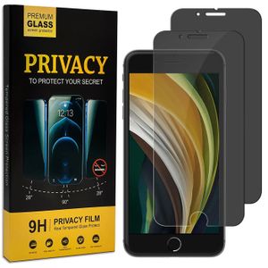 Privacy Schutzfolie für iPhone 7 / 8 Glas Sichtschutz Anti-Spy Glasfolie 2 Stück