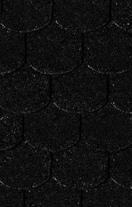 Bitumen Dachschindeln Karibu Biberschwanz schwarz 3m²