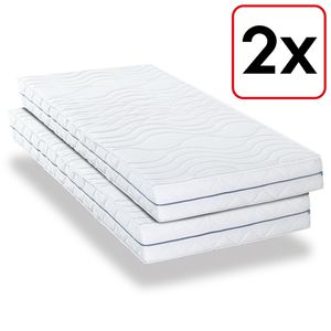 Doppelpack orthopädische Matratze 90x200 cm 7-Zonen Supportho Premium, Höhe 18 cm, Härtegrad H2/H3, Twin-Set