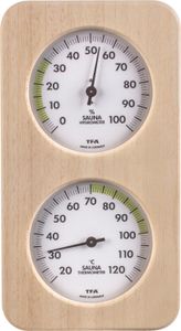 TFA Dostmann 40.1004.02 Oslo Sauna Thermometer Hygrometer mit Haar-Synthetik-Werk und massivem Holzrahmen aus Abachi TFA Dostmann 40.1004.02 Oslo Sauna Thermometer Hygrometer mit Haar-Synthetik-Werk und massivem Holzrahmen aus Abachi