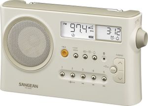 Sangean PR-D4BT Tragbares MW/UKW Radio mit Bluetooth, versch. Farben Farbe: Weiß