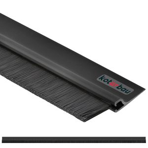 KOTARBAU® Bürstendichtung 100 cm Schwarz Selbstklebende Türdichtung Dichtungsstreifen Zugluftstopper Streifenbürste Türbürste Türbodendichtung