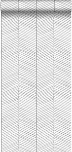 ESTAhome tapeta rybí kost černobílá - 139106 - 0,53 x 10,05 m