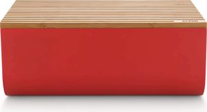 Alessi - Mattina Brotkasten mit Schneidebrett – Bambus / rot