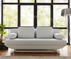 DELIFE Schlafsofa Cady 200x90 cm Weiss Couch mit Schlaffunktion