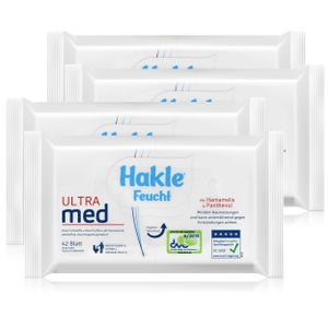 Hakle Feucht Ultra med 42 Blatt - Mit Hamamelis & Panthenol (4er Pack)