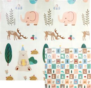 CCLIFE Krabbelmatte Spielmatte Baby Schadstofffrei Faltbar Spielunterlage Wasserdicht, Color:Elefant & Wald Elfen