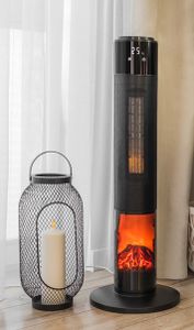 Sloupový elektrický ohřívač PTC 1000/2000W Imitace krbu Sloupový elektrický ohřívač PTC 1000/2000W Imitace krbu