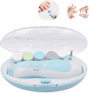 Baby Nagelfeile Baby Nagelknipser, Elektrischer Baby NagelschneiderToes Fingernägel Pflege Trim Kit für Babys Neugeborene Blau