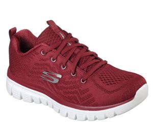 SKECHERS 12615/RED Graceful-Get Connected Damen Sneaker rot/weiß, Größe:41, Farbe:Rot