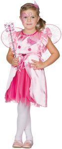 Kostüm Fee Lea mit Flügeln rosa, Groesse:104