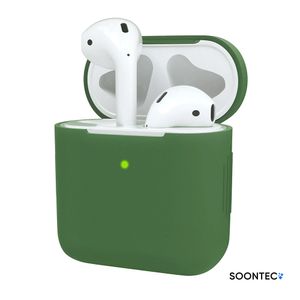 AirPods pouzdro Green SOONTEC pouzdro Silikonové ochranné pouzdro pro Apple AirPods 1. generace 2. generace
