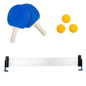 HI 6-tlg. Tischtennis-Set Blau und Gelb