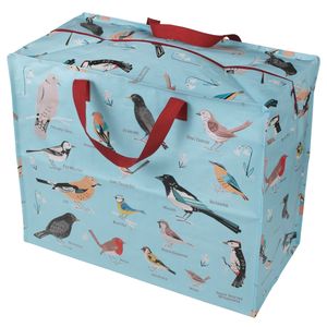 Rex London - XXL Riesentasche, Aufbewahrungstasche mit Reißverschluss - Garden Birds / Garten Vögel