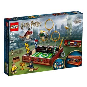 LEGO 76416 Harry Potter Quidditch Koffer, Spielzeug Set zum Bauen, Solo- oder 2-Spieler, 3 verschiedene Quidditch-Spiele mit Draco Malfoy und Cedric Diggory Minifiguren, Hausbanner & Goldenem Schnatz